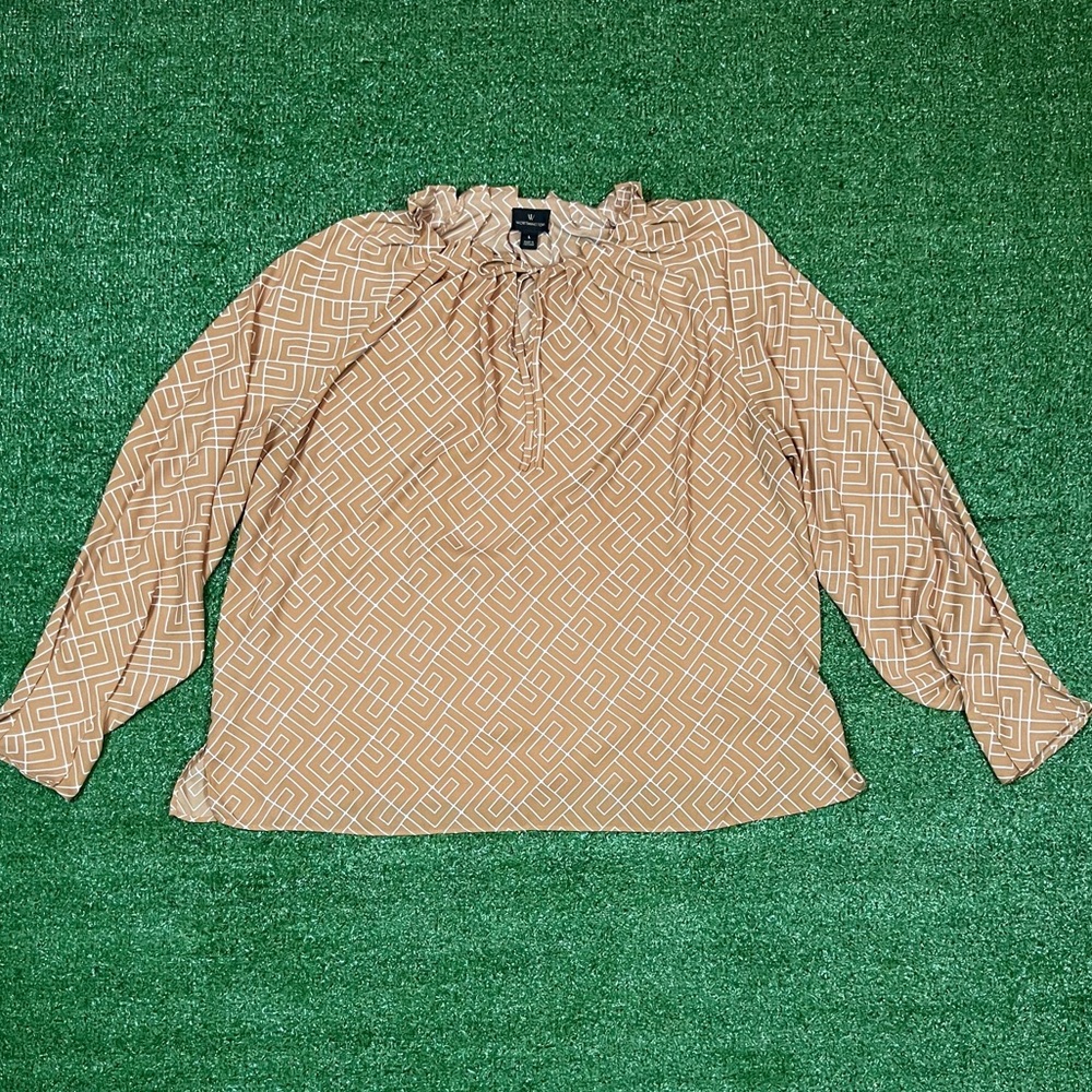 Worthington Geometric Print Top